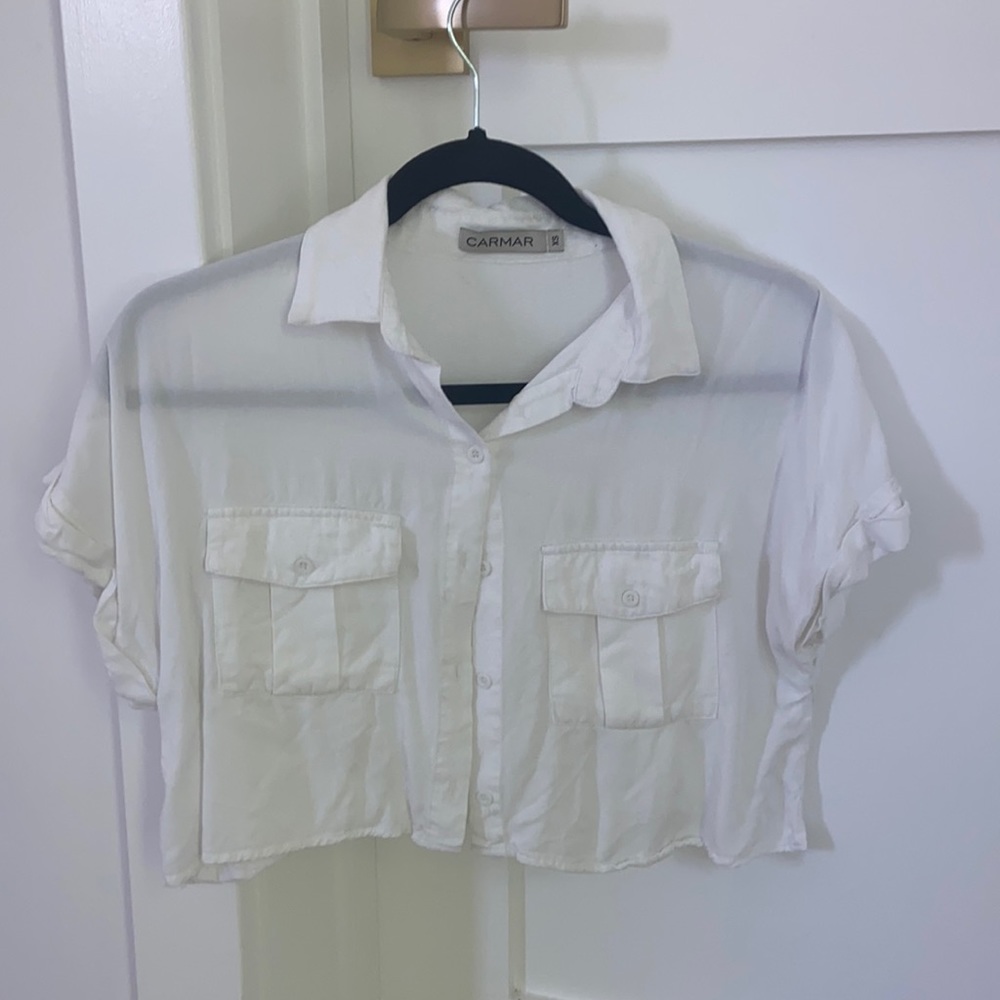 LF Carmar Cropped button down top